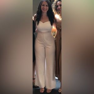 White Francesca’s jumpsuit. Medium